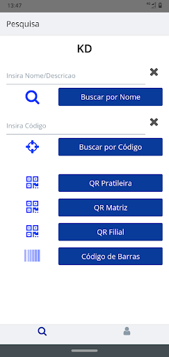 Android application Estoque Vida Nova screenshort