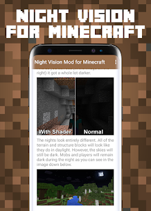 Night Vision Mod for Minecraft APK for Android Download 2