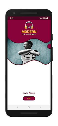 Android application Bryan Adams Lyrics Wallpapers screenshort