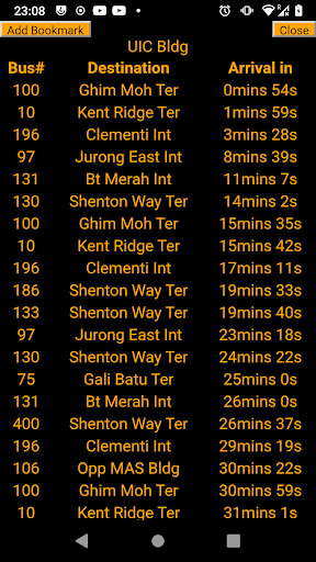 Singapore Bus Boards Screen 3