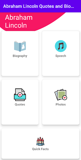 Android application Abraham Lincoln Quotes Bio Pro screenshort