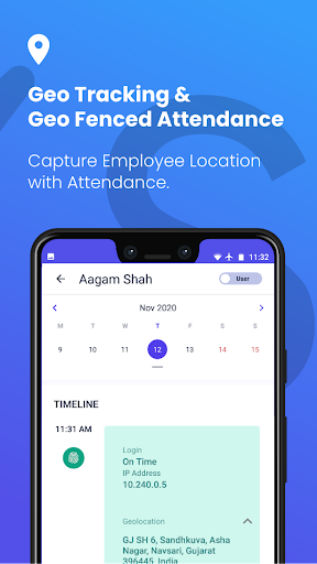 StaffApp: Attendance & Payroll Screen 2