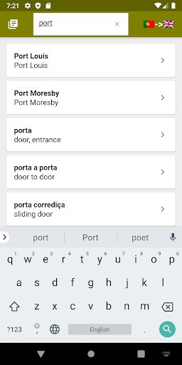 Android application Portuguese Dictionary - offlin screenshort