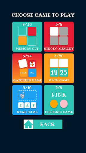 Android application Memory Games screenshort