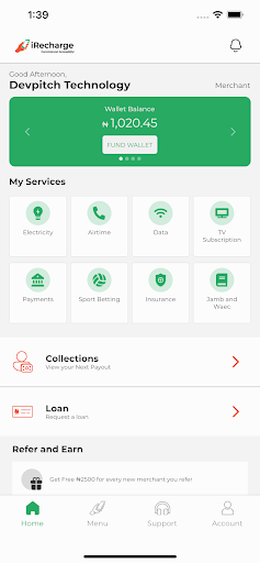 iRecharge Screen 2