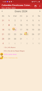 Colombia Emoticono Calendario