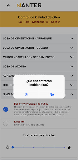 Manter - Control de Calidad Screenshot