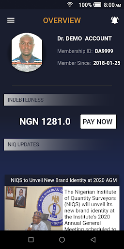 Android application NIQS screenshort