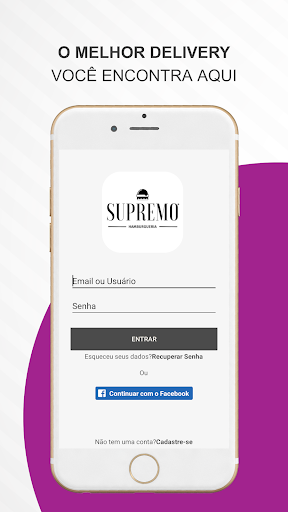 Android application Supremo Hamburgueria screenshort