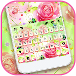 Pink Soft Roses Keyboard Theme Apk