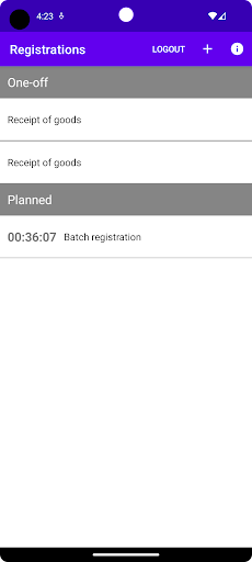 Normec Registrations Screen 2