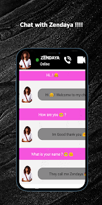Captura 6 Zendaya fake video call & chat android