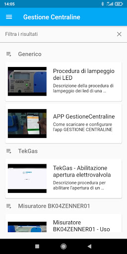 GestioneCentraline Screen 3