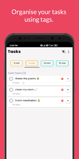 Focus List - Tasks | Pomodoro Screen 2