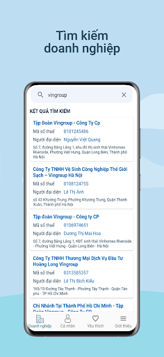Android application Tra Cứu Doanh Nghiệp VN screenshort
