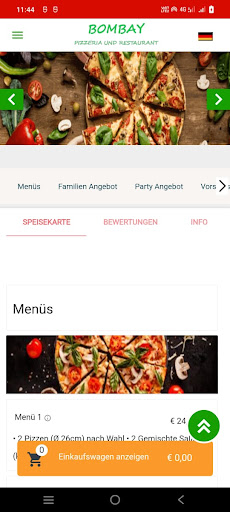 Pizzeria indisches Restaurant Screen 2