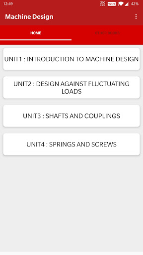 Android application Machine Design screenshort