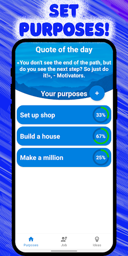 Android application Motivator: purpose, motivation screenshort