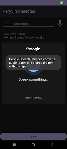 Very Simple Notes Screen 3