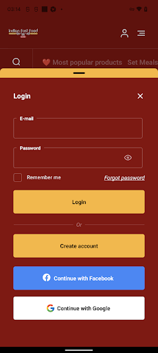 Indian Fast Food Screenshot