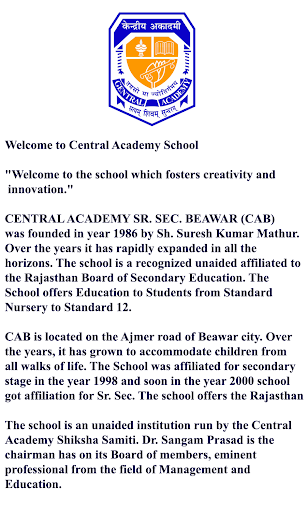 Central Academy School Beawar