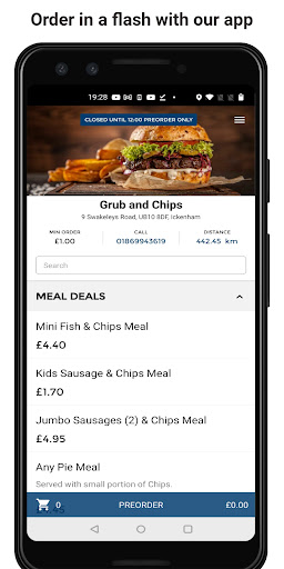 Android application Grub and Chips screenshort