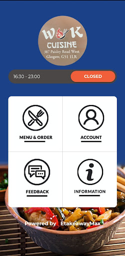 Android application Wok Cuisine Takeaway screenshort