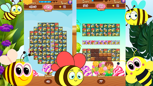 Android application Bees Friends Pop Match3 Puzzle screenshort