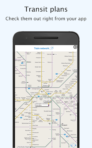 Manchester Tram Bus Train Time Screen 3