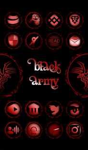 Black Army Ruby - Schermata del pacchetto di icone
