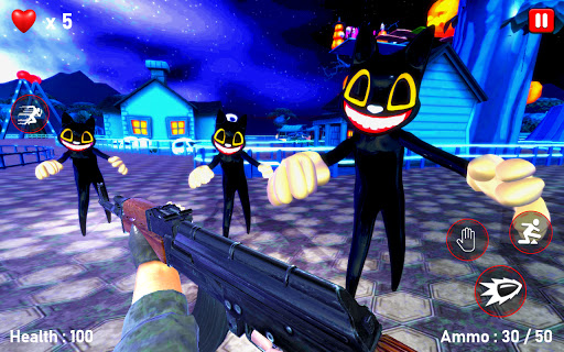 Scary Cartoon Cat Horror Game : Gangster Cat Mod Mod (Unlimited Money) Download screenshots 1