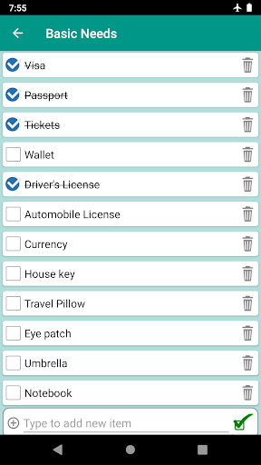 Travel Checklist