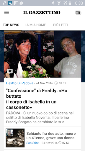 Android application Il Gazzettino screenshort