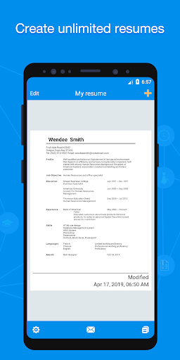 Android application Quick Resume screenshort