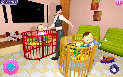 Simulador de bebé gemelo real
