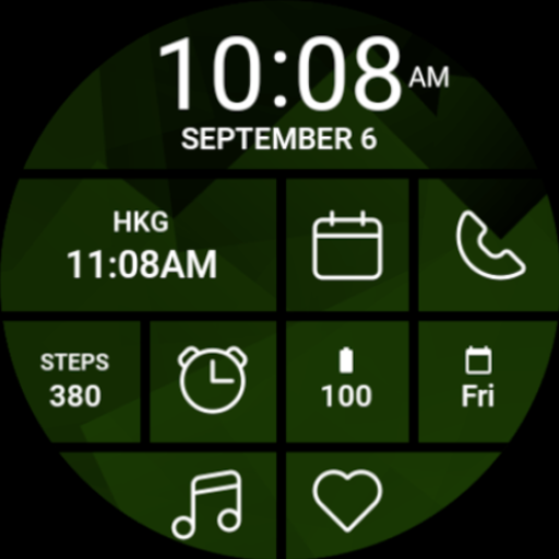 Green Black Tile Watch Face logo