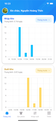 Android application Lotus - Quản lý vật tư y tế screenshort