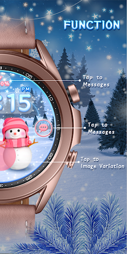 Cute Snowman Couple_Watchface Screen 3