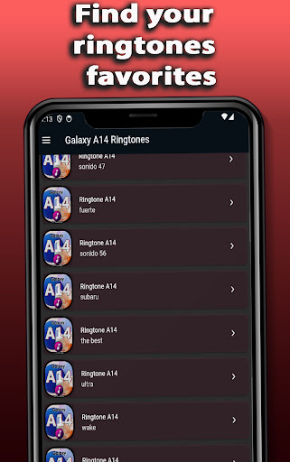 A14 Galaxy Ringtones App Screen 3