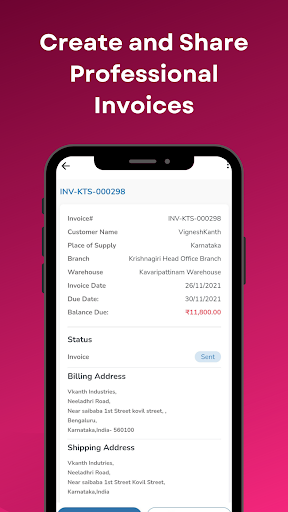 Tecxprt Accounts Invoicing App Screen 2