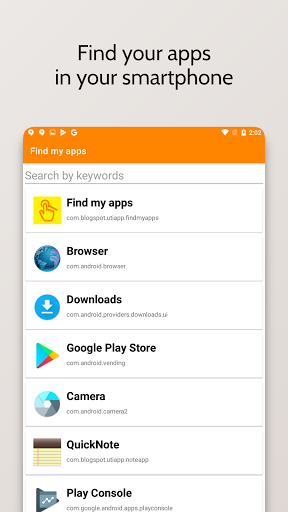 Android application Find My Apps in My Smartphone screenshort