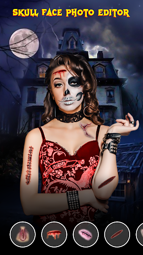 Android application Skull Face Photo Editor Pro screenshort
