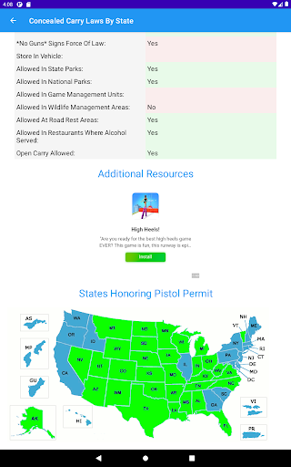 Concealed Carry Weapon Laws