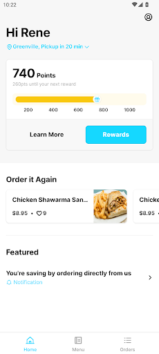 Android application Bateeni Mediterranean Grill screenshort