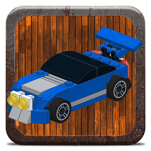 Tiny racers in Bricks logo