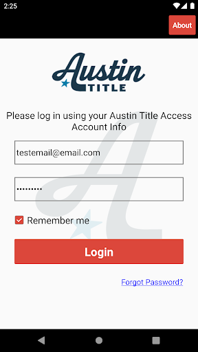 Android application Austin Title Access screenshort