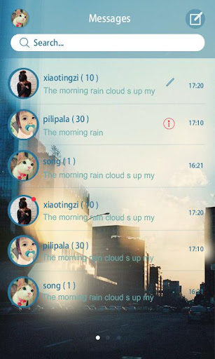 GO SMS STREET SUNSET THEME