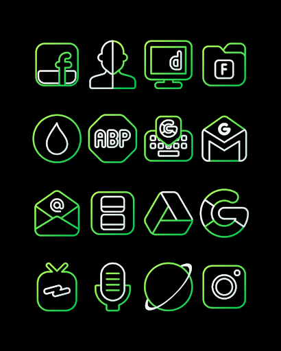 Screenshot of ForestLine Green - Icon Pack