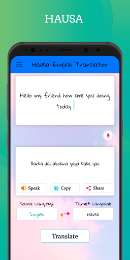 Hausa - English Translator Screen 3
