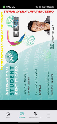 EEMI Student Card Screen 2